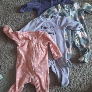Baby Onesie Bundle - Pink, Purple, and Gray